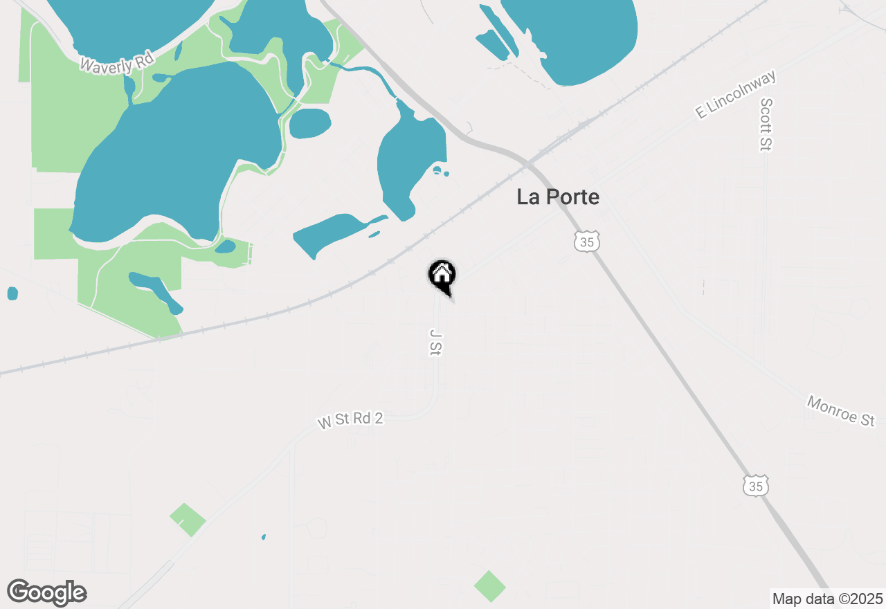 Map of 115 J Street, La Porte, IN 46350