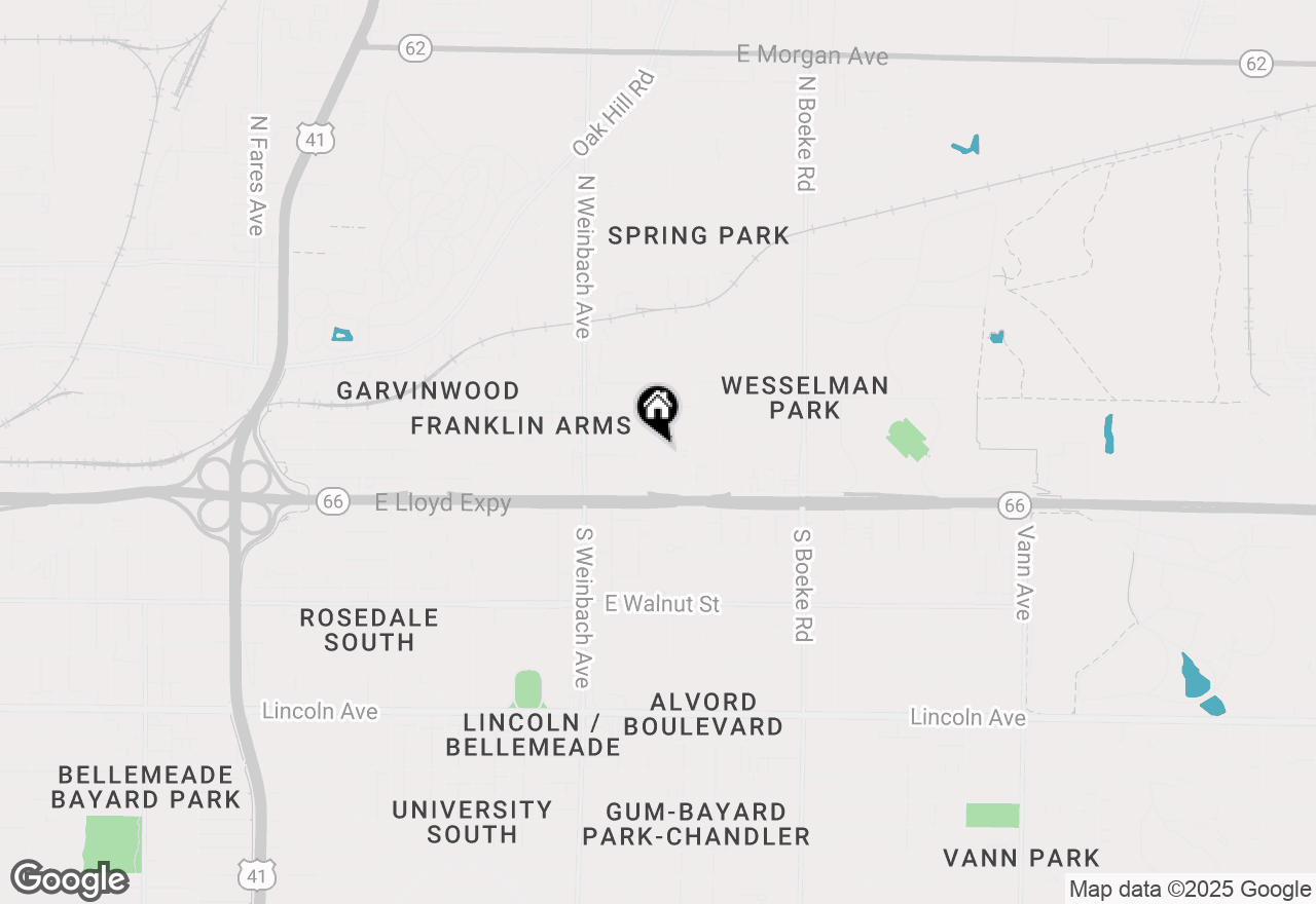 Map of 34 N Kelsey Avenue, Evansville, IN 47711