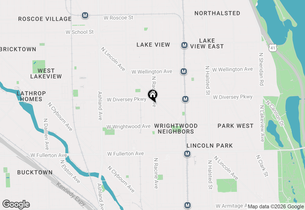 Map of 2730 N Racine Avenue #1N, Chicago, IL 60614