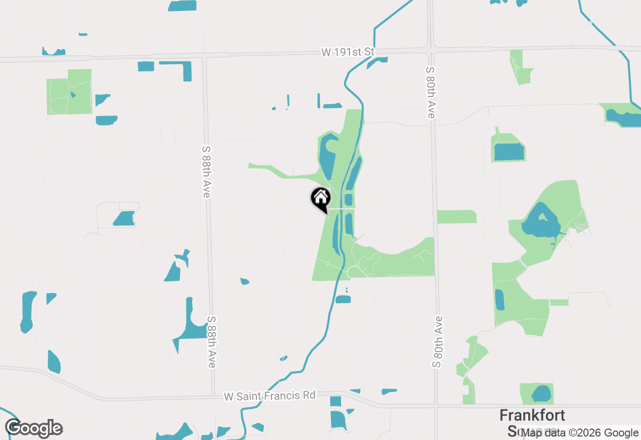 Map of 8407 Brookside Glen Drive, Tinley Park, IL 60487