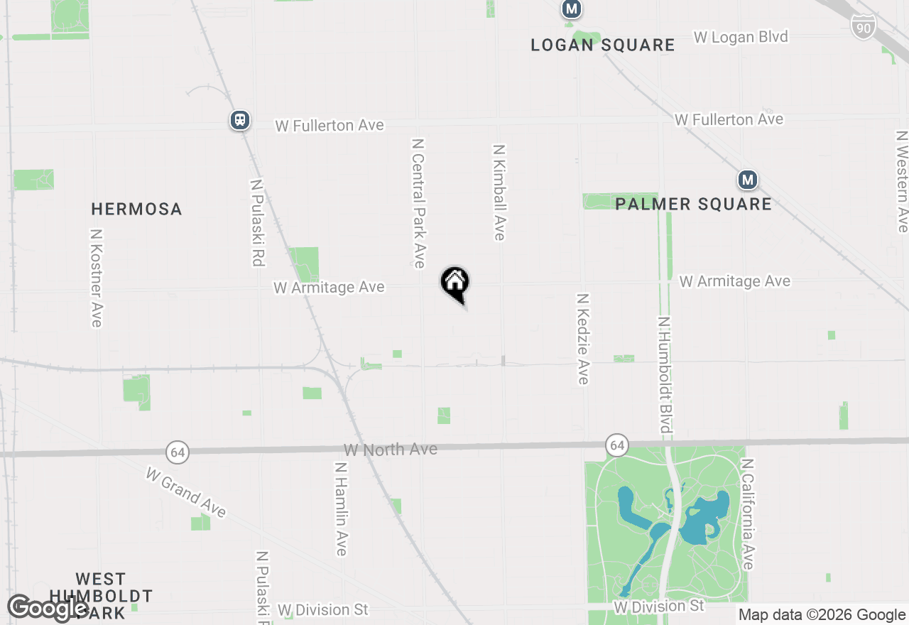 Map of 1919 N Drake Avenue #B, Chicago, IL 60647