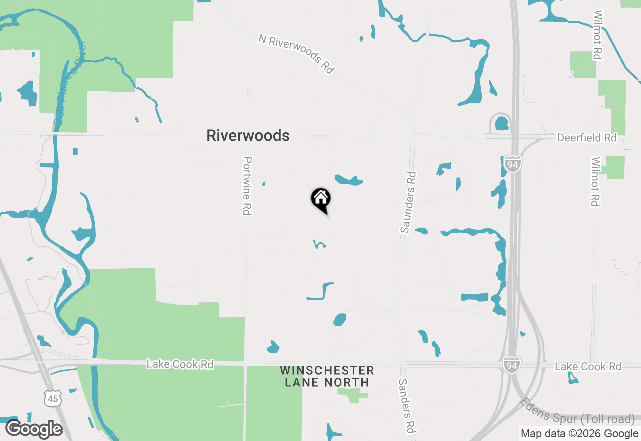 Map of 497 Thorngate Lane, Riverwoods, IL 60015