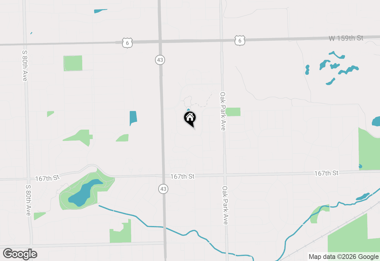 Map of 16424 Maplewood Court, Tinley Park, IL 60477