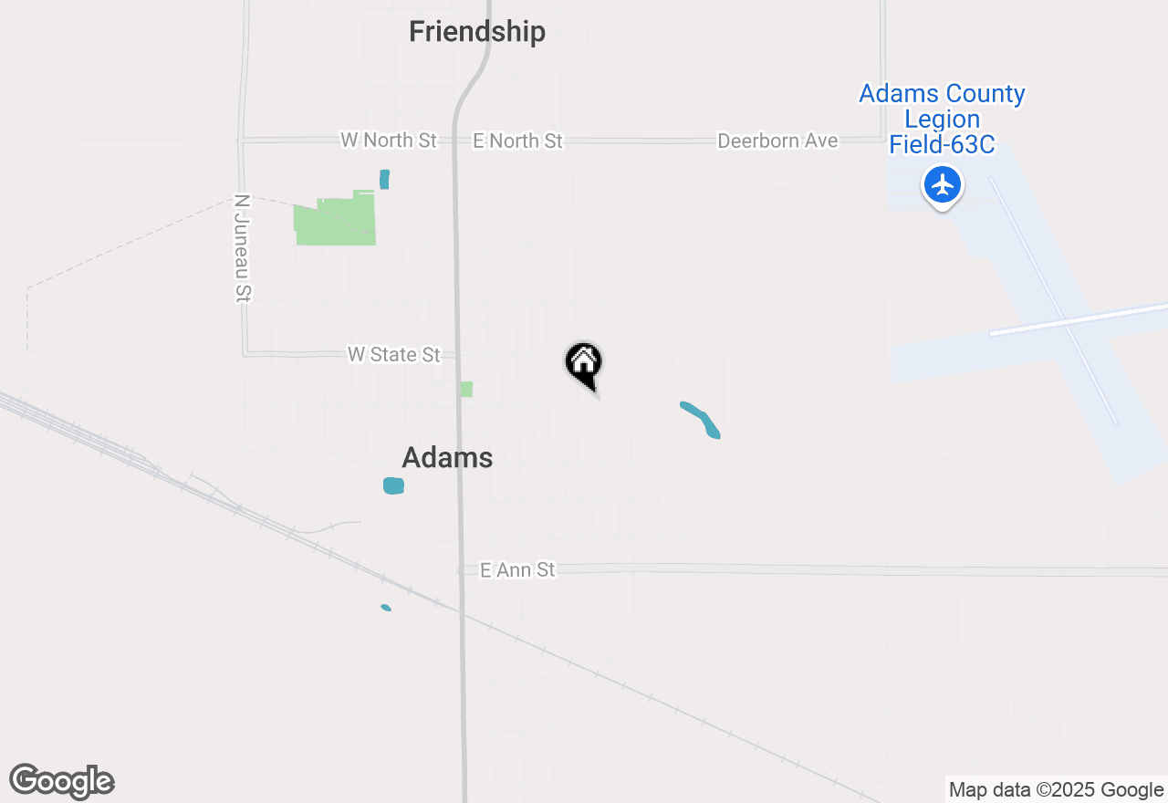 Map of 104 N Pierce Street, Adams, WI 53910