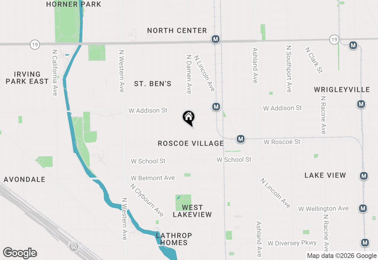 Map of 3448 N Damen Avenue #1, Chicago, IL 60618