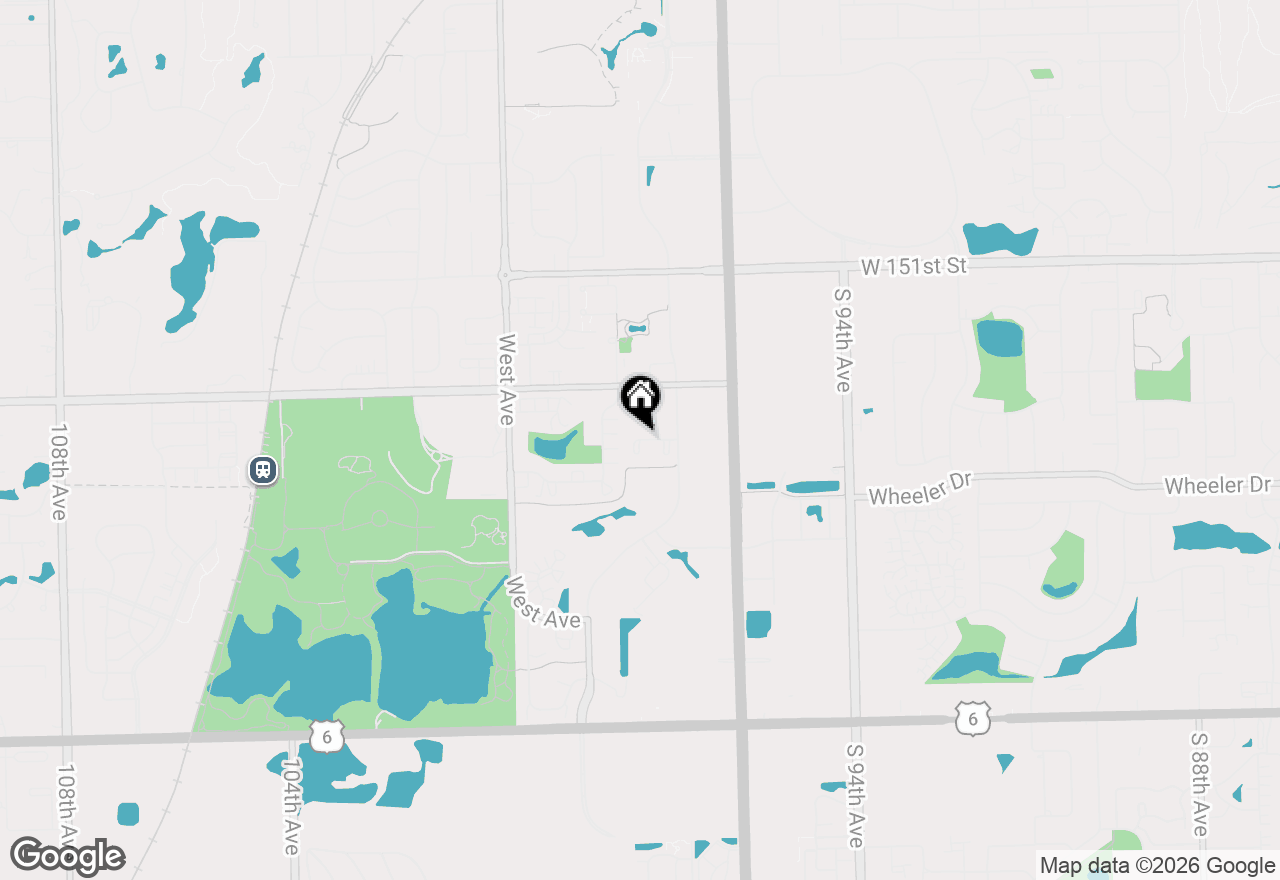 Map of 10612 W 154th Street, Orland Park, IL 60462