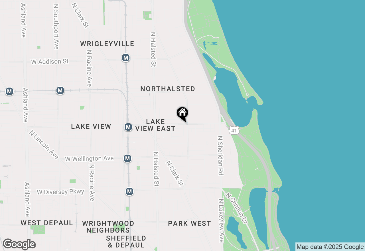 Map of 621 W Belmont Avenue #303, Chicago, IL 60657