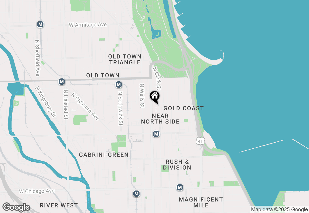 Map of 1360 N Sandburg Terrace #401C, Chicago, IL 60610