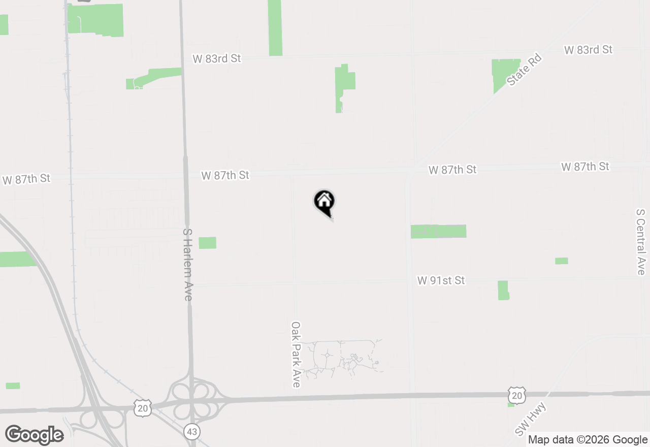 Map of 6709 W 88th Place, Oak Lawn, IL 60453