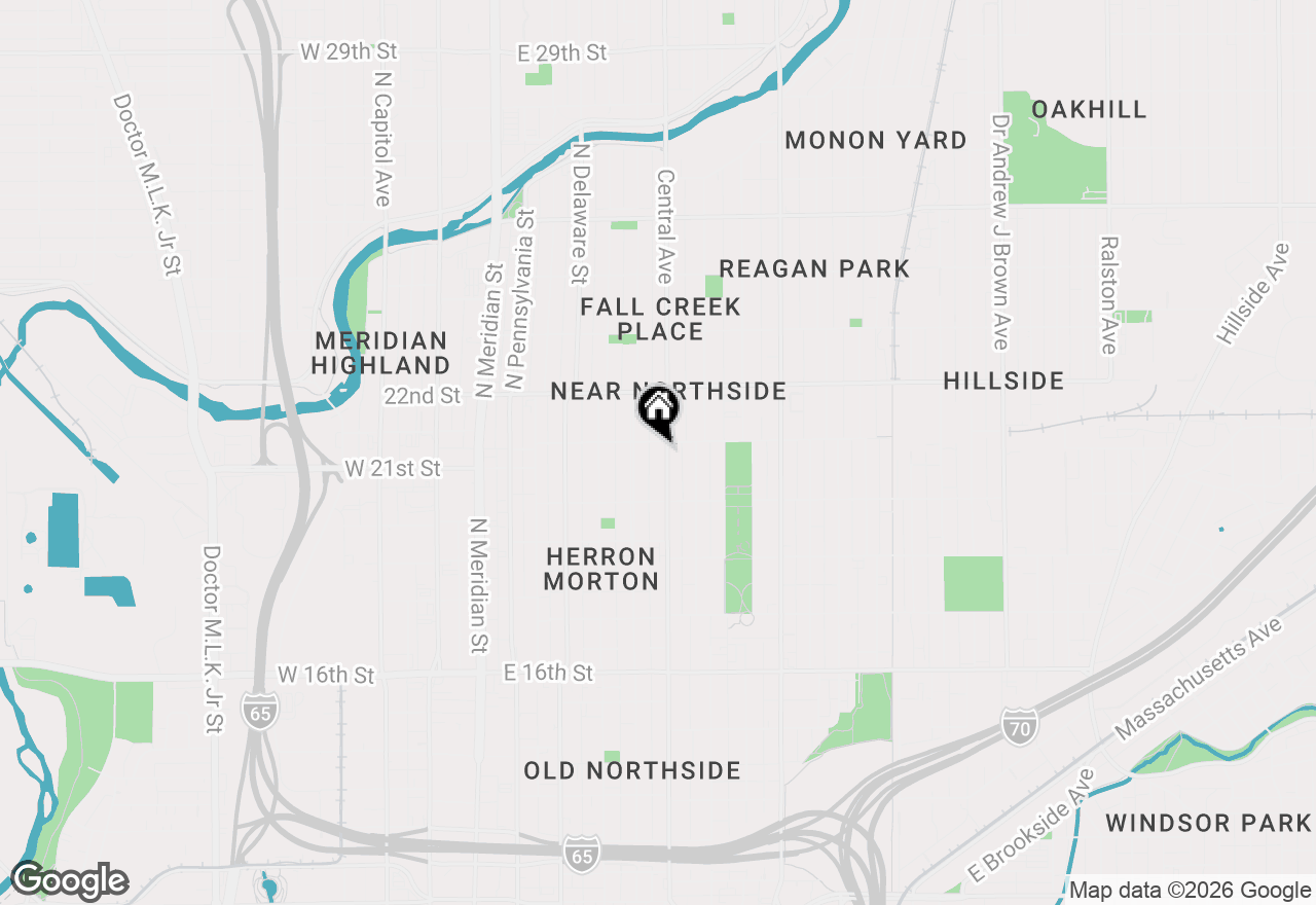 Map of 2056 Central Avenue, Indianapolis, IN 46202