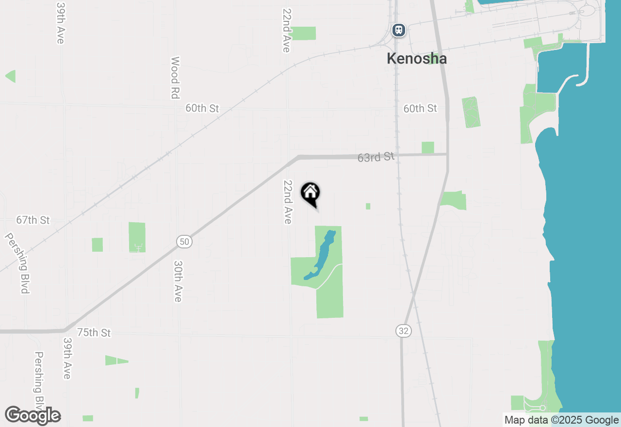 Map of 6616 20th Avenue, Kenosha, WI 53143