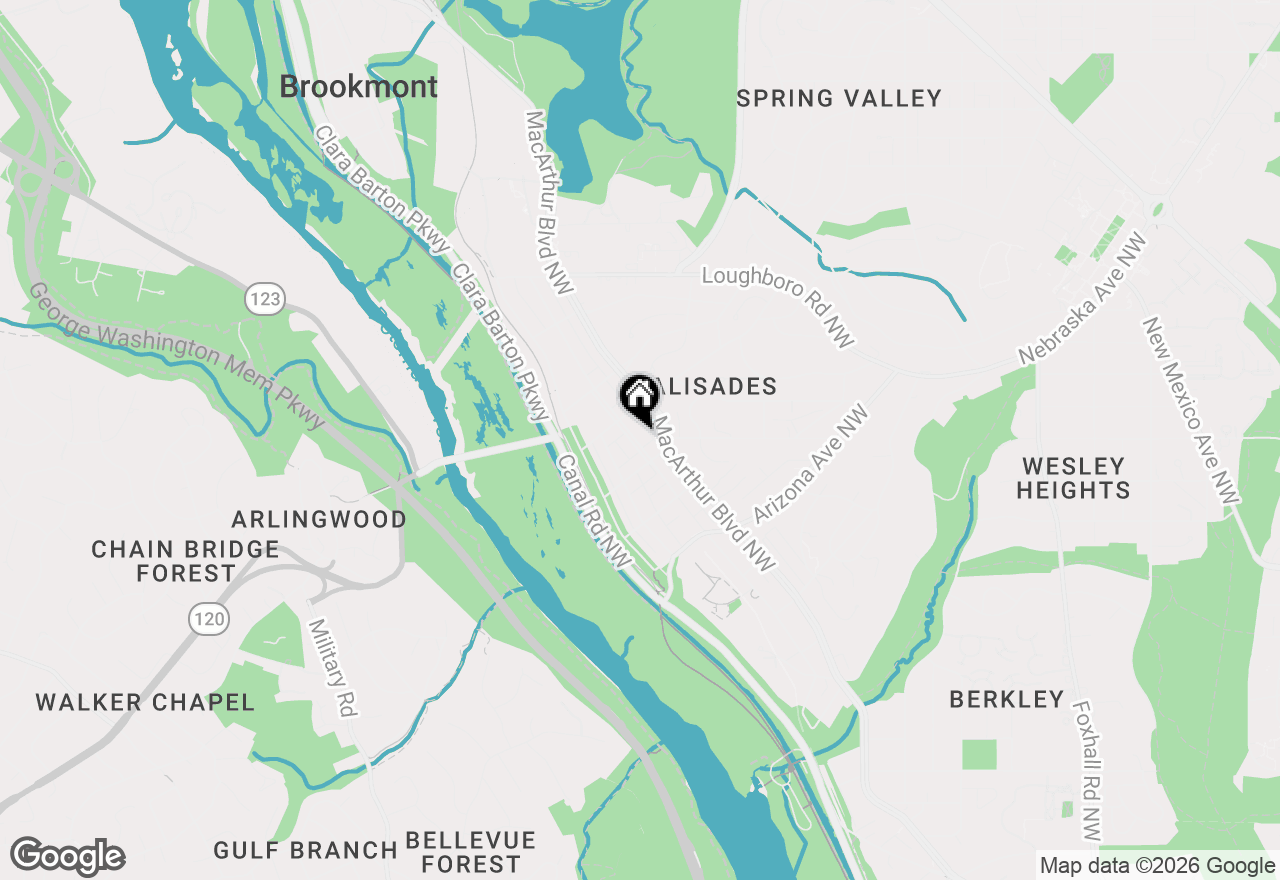 Map of 5519 Sherier Place Nw, Washington, DC 20016