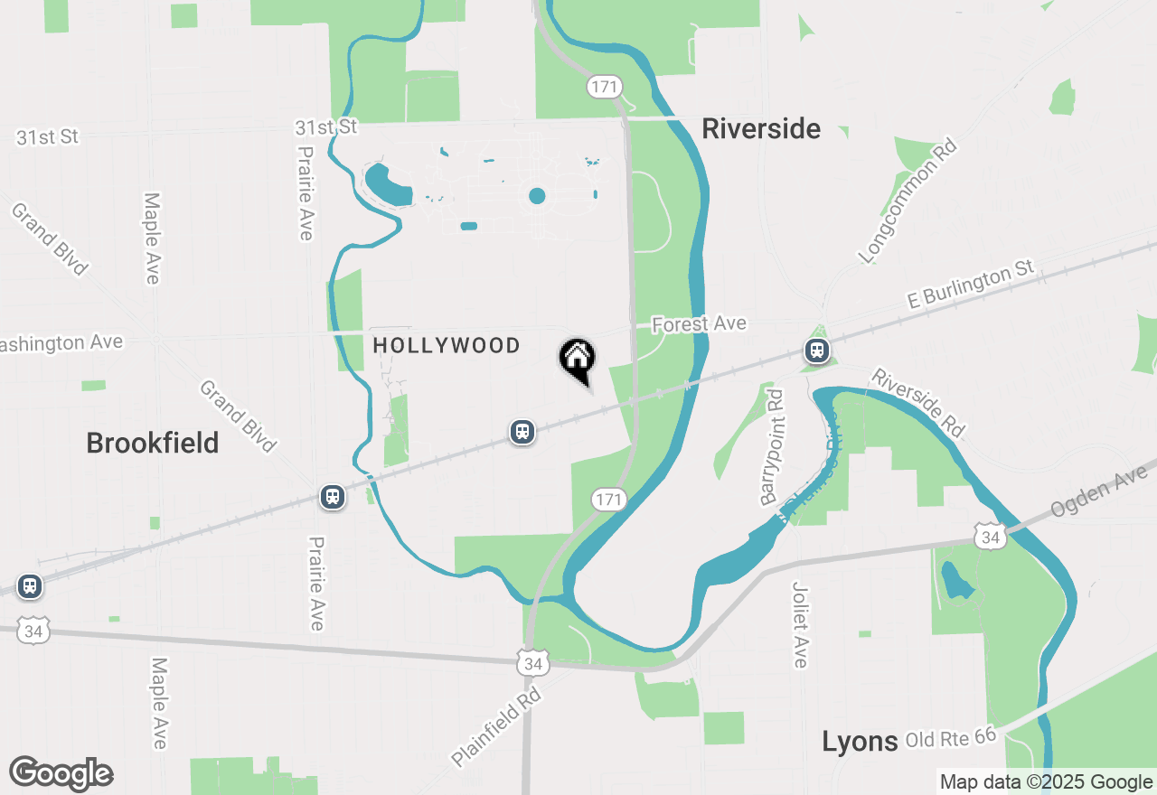 Map of 198 W Burlington Street, Riverside, IL 60546