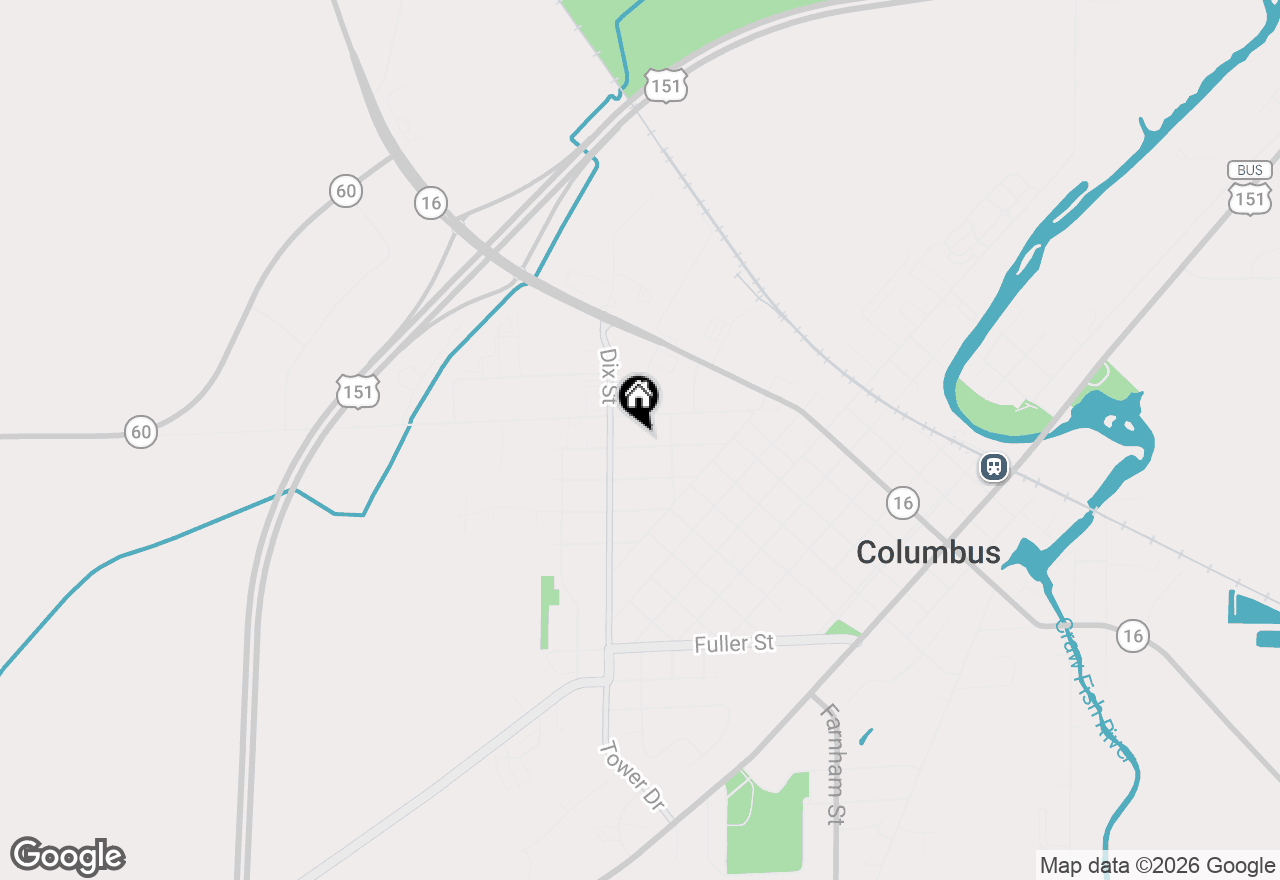 Map of 242 Sunset Road, Columbus, WI 53925