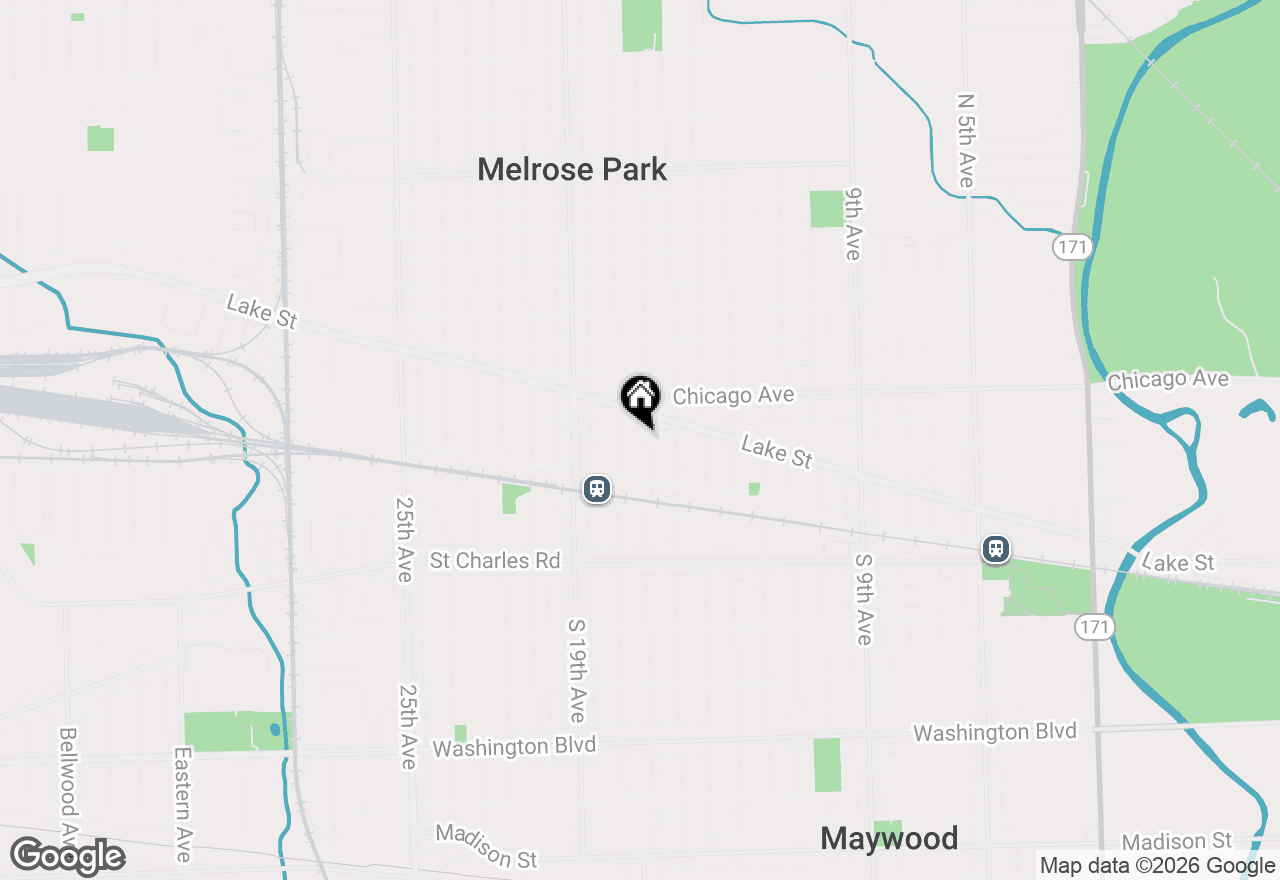 Map of 133 N 17th Avenue, Melrose Park, IL 60160