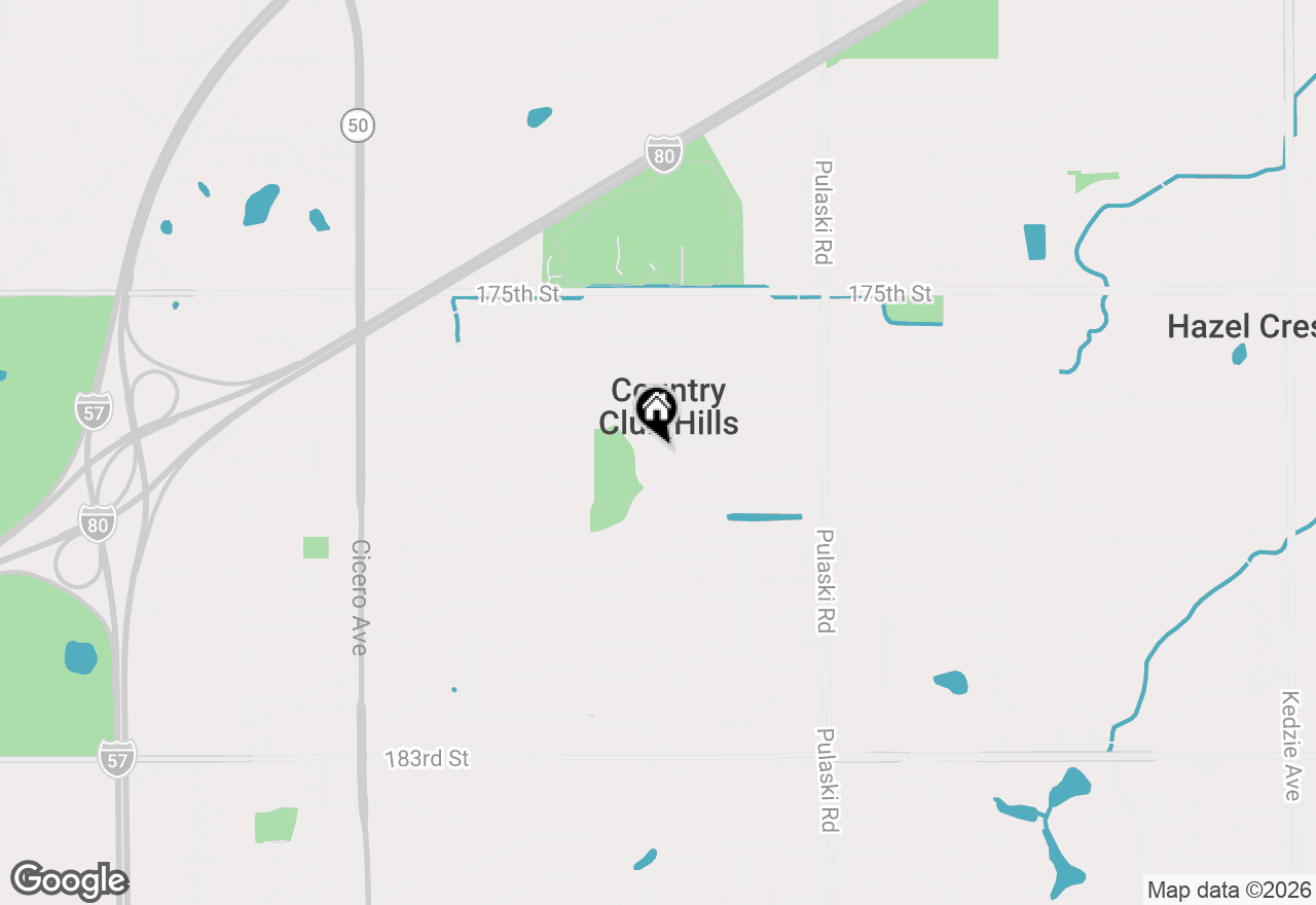 Map of 17740 Cedar Avenue, Country Club Hills, IL 60478