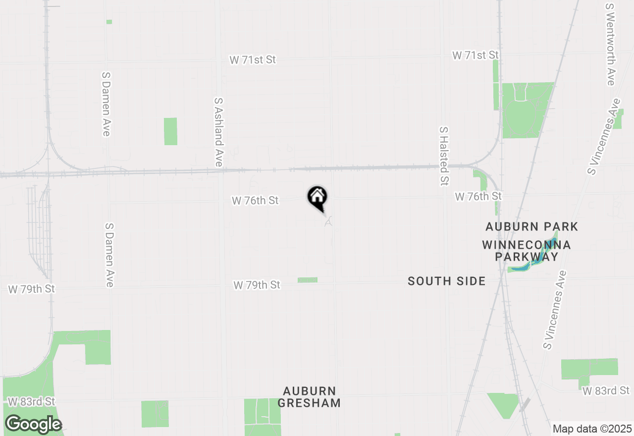 Map of 7645 S Throop Street #2, Chicago, IL 60620