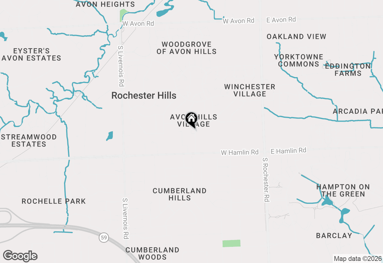 Map of 1840 Crestline Street, Rochester Hills, MI 48307