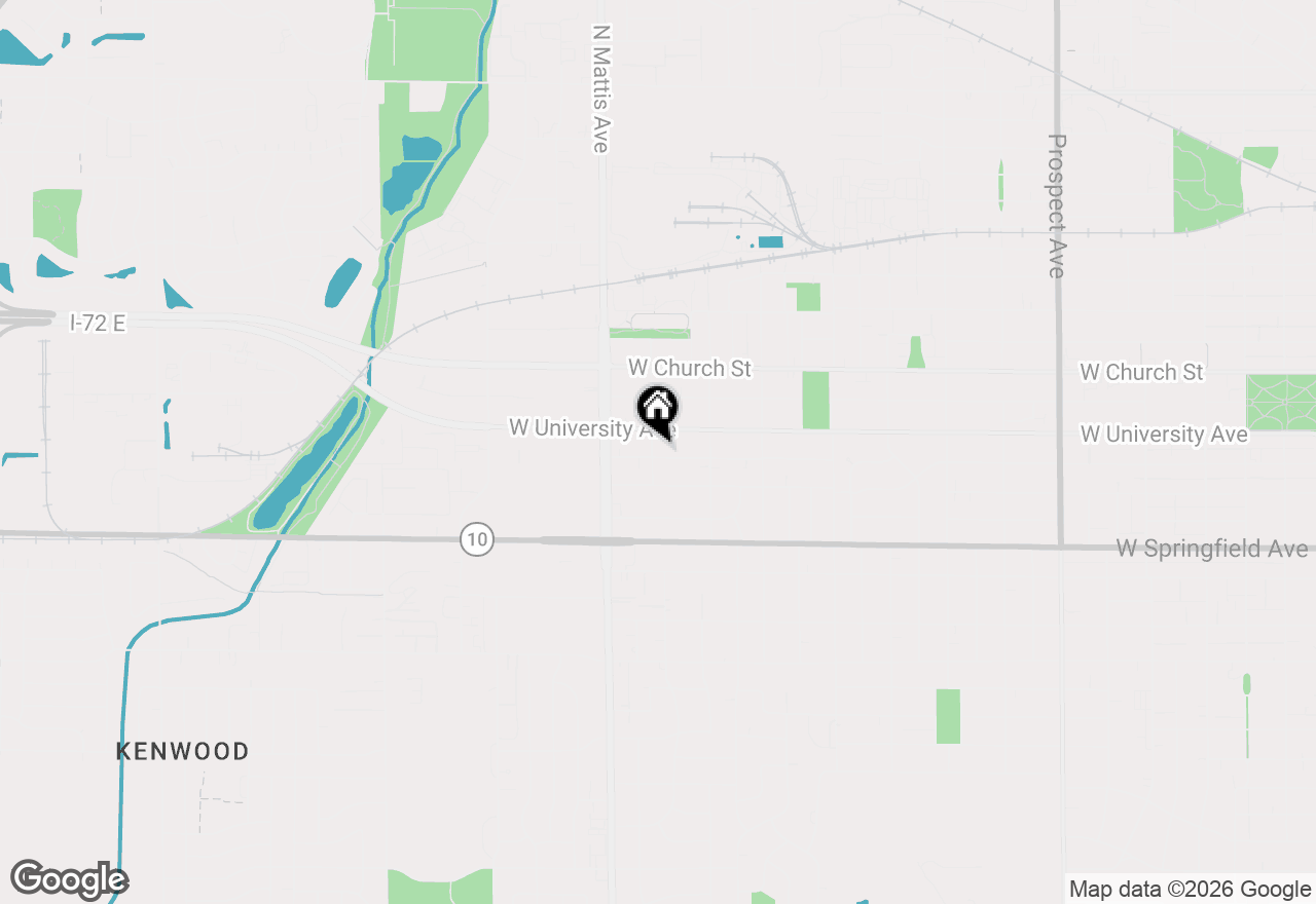 Map of 1626 W Clark Street, Champaign, IL 61821