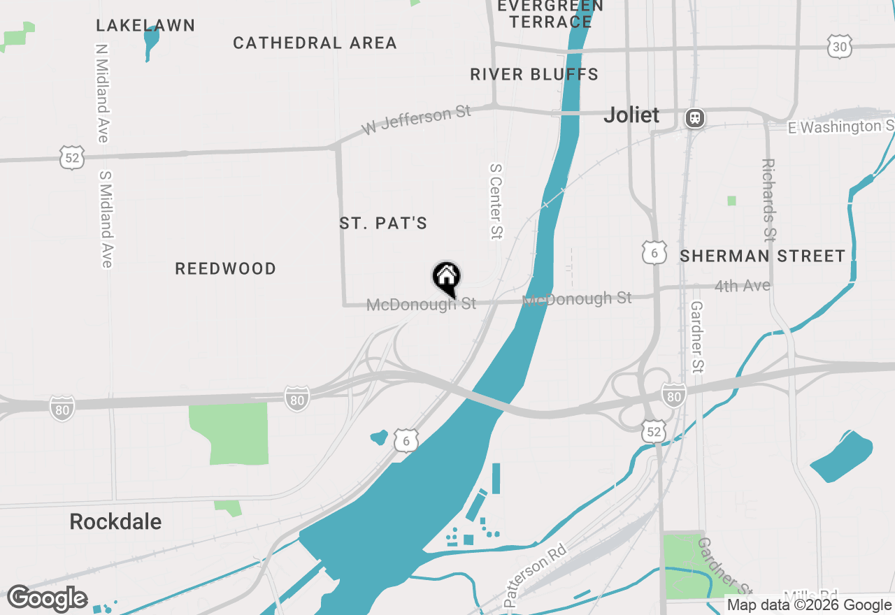 Map of 508 Mcdonough Street, Joliet, IL 60436