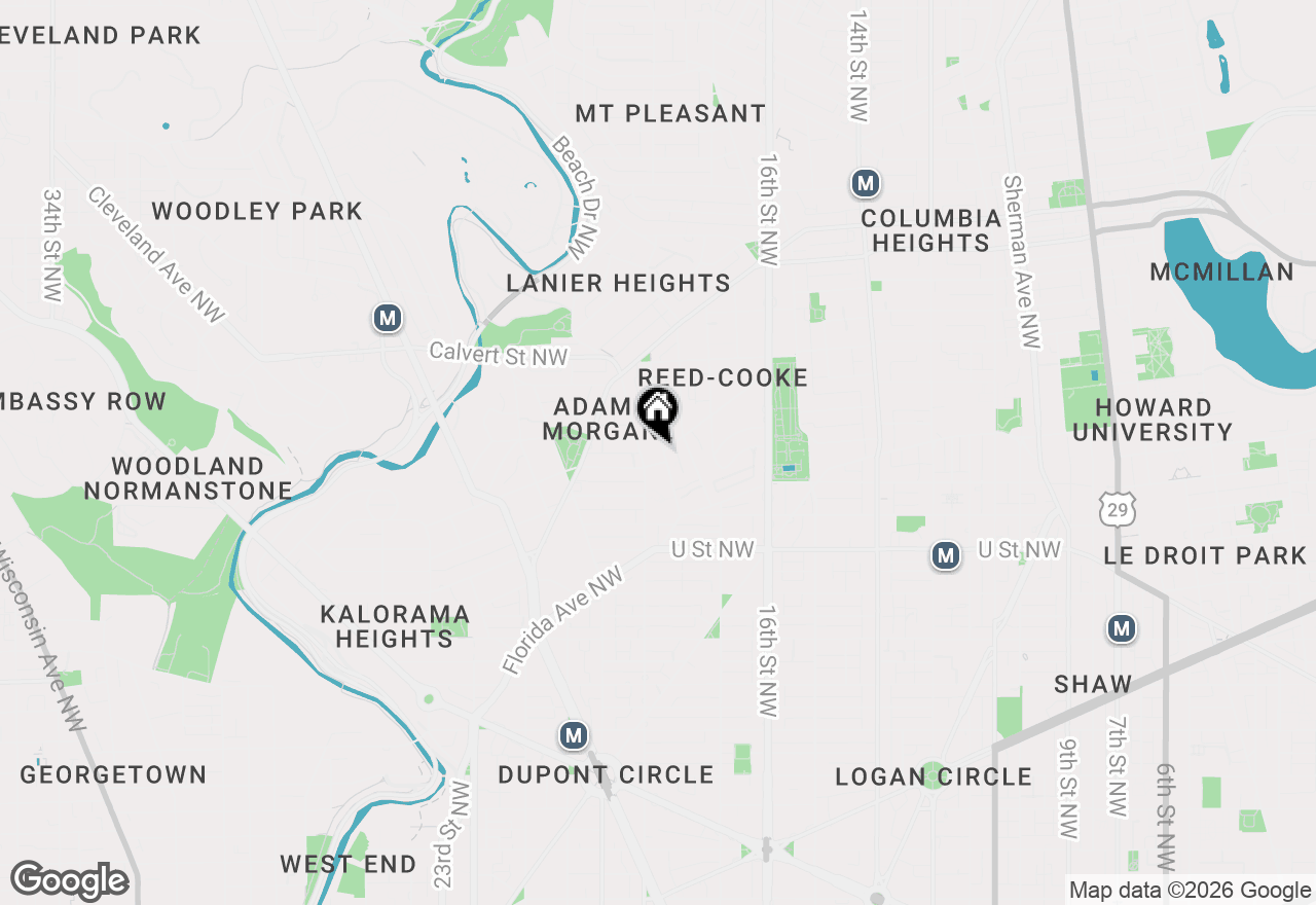 Map of 2298 Champlain Street Nw #B, Washington, DC 20009