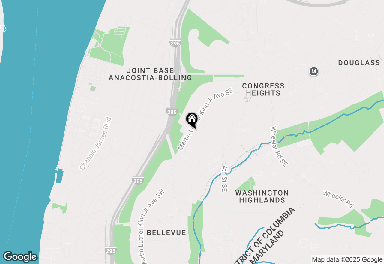 Map of 3618 Martin Luther King Jr Avenue Se, Washington, DC 20032