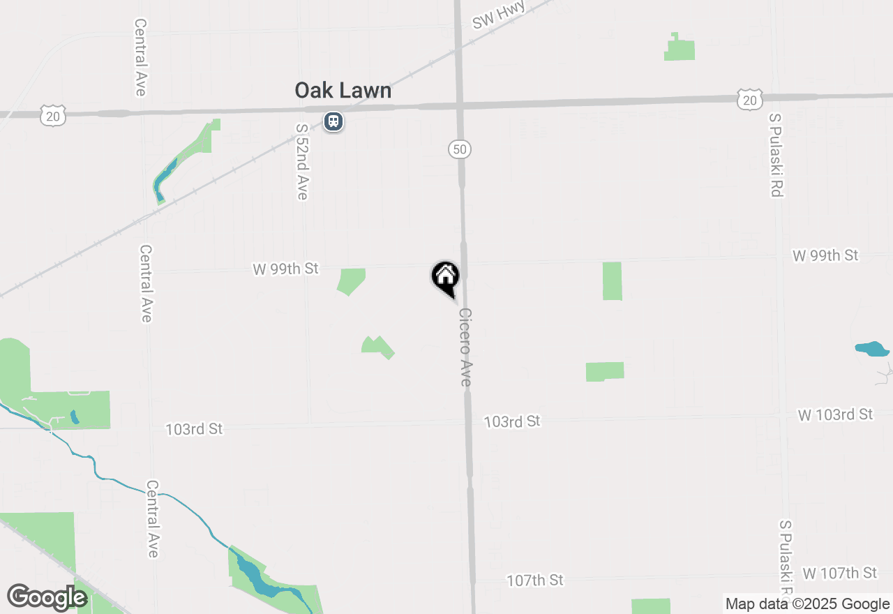 Map of 9945 Harnew Drive W, Oak Lawn, IL 60453