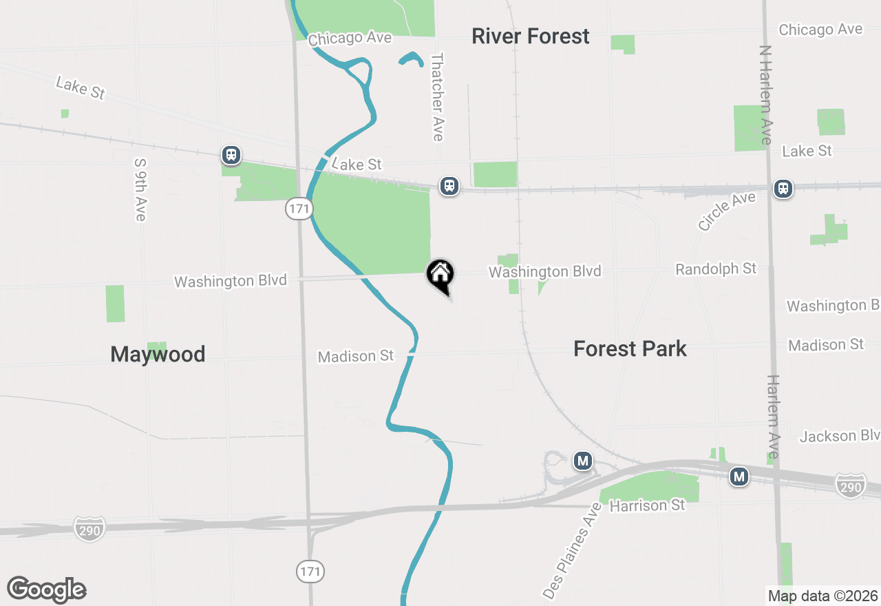 Map of 111 Thatcher Avenue, River Forest, IL 60305