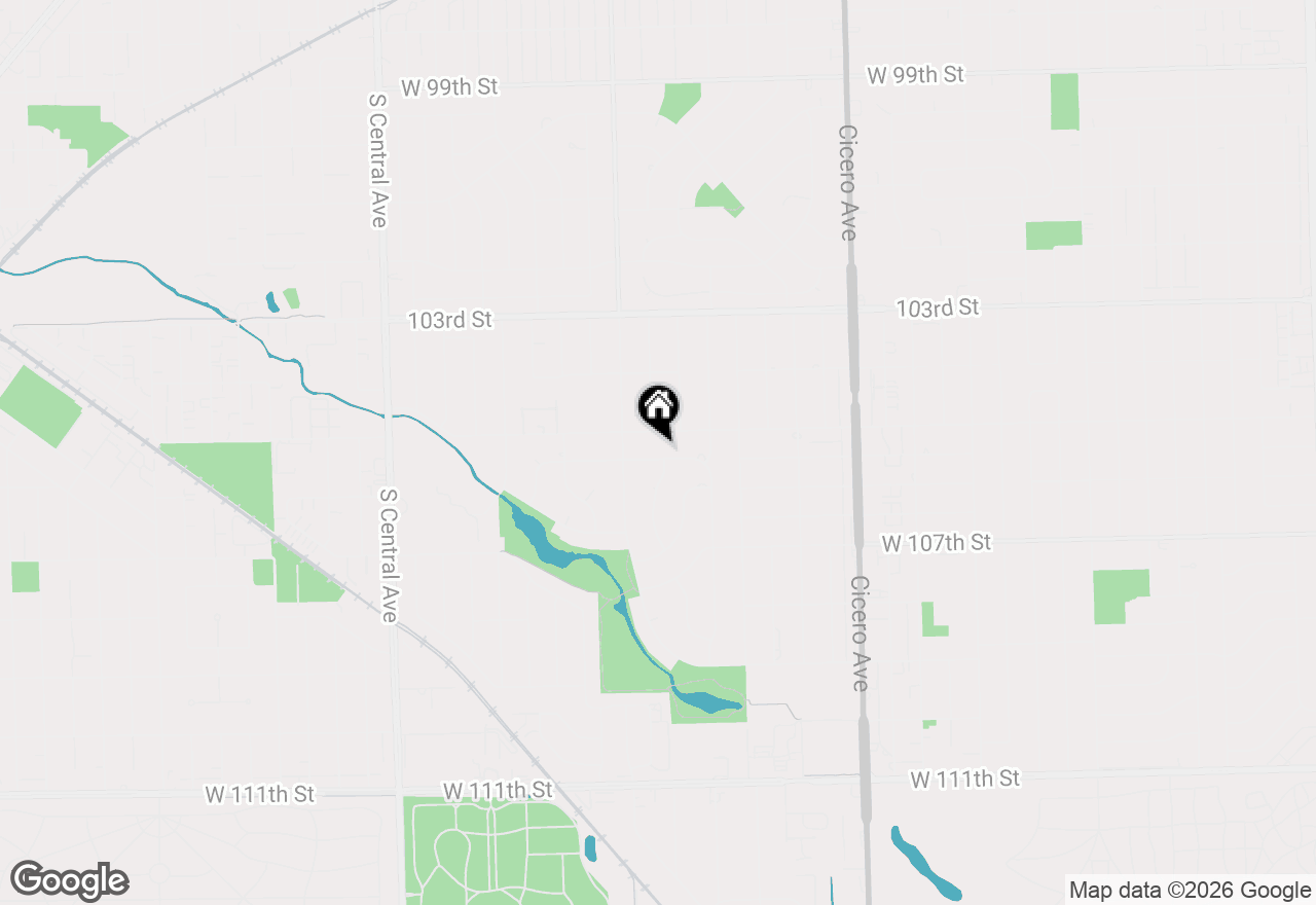 Map of 5132 W 105th Place, Oak Lawn, IL 60453