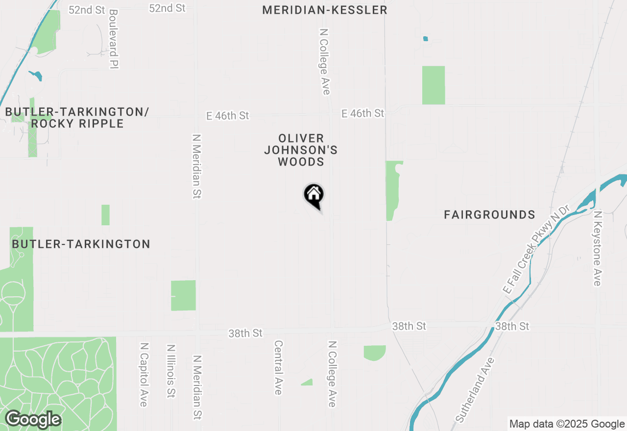 Map of 4212 Broadway Street, Indianapolis, IN 46205