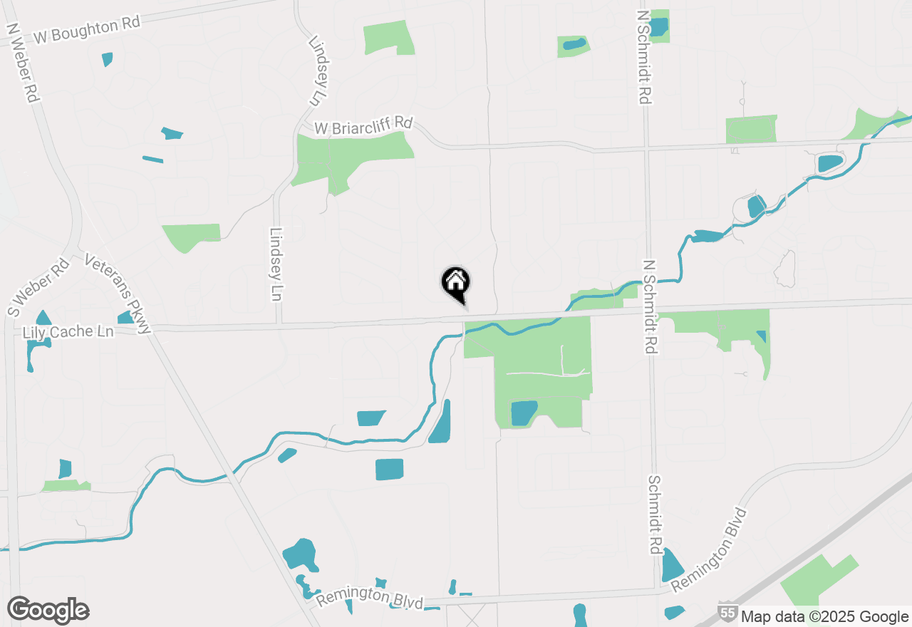 Map of 734 Lily Cache Lane, Bolingbrook, IL 60440