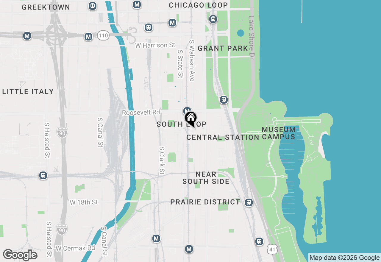 Map of (Address confidential), Chicago, Illinois 60605