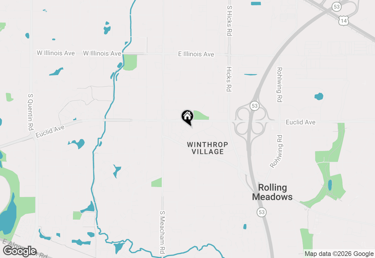 Map of 2 Croydon On Duxbury Street, Rolling Meadows, IL 60008