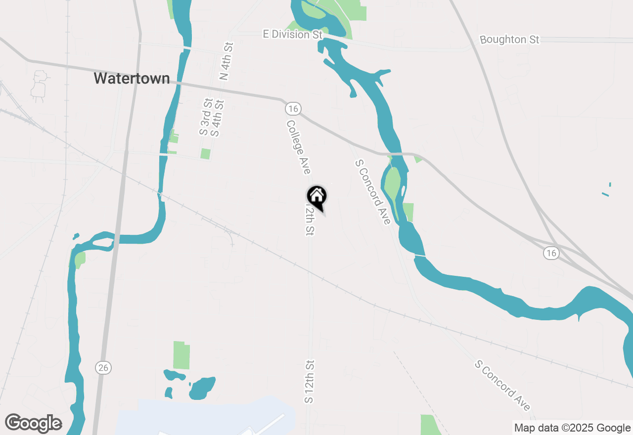 Map of 623 S 12th St, Watertown, WI 53094