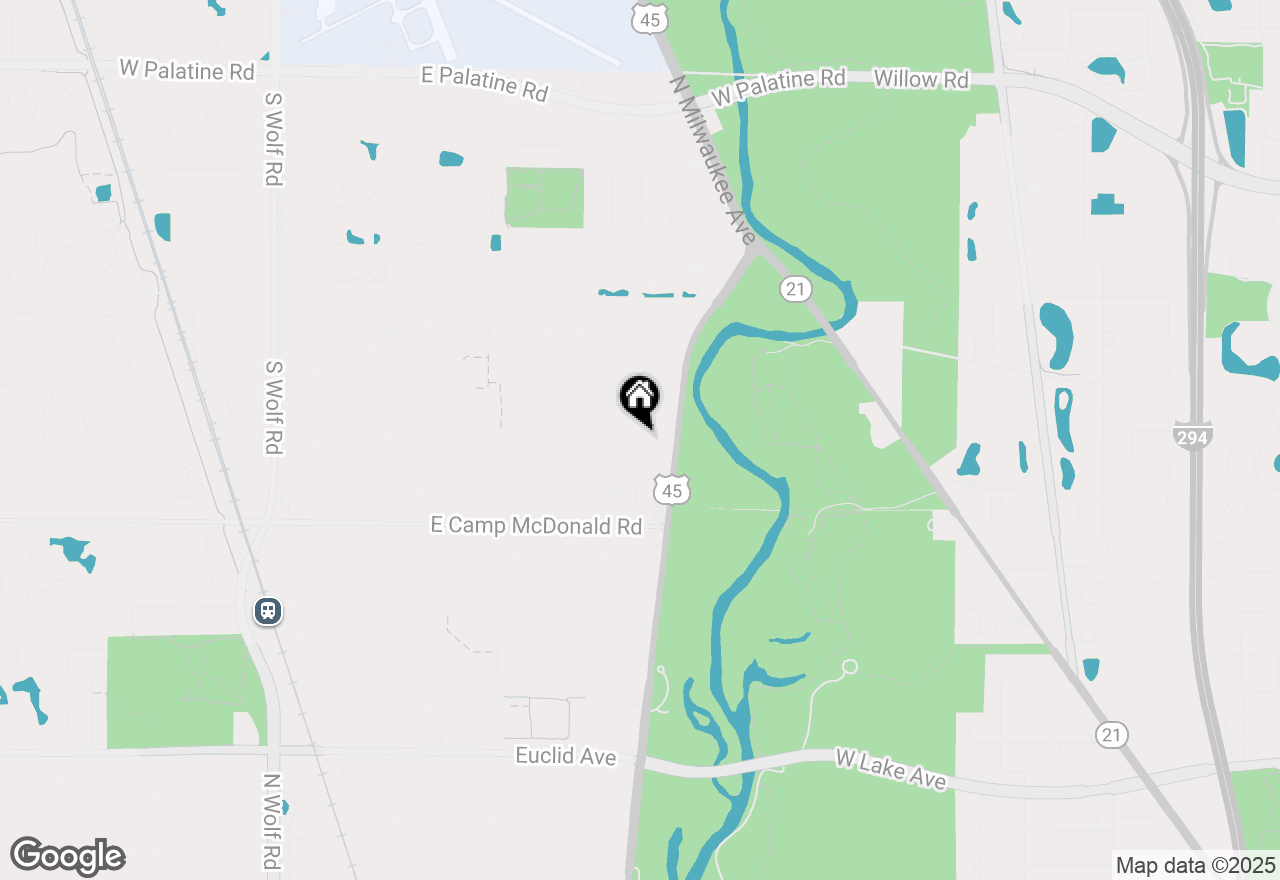 Map of 2022 E Cayuga Lane, Mount Prospect, IL 60056