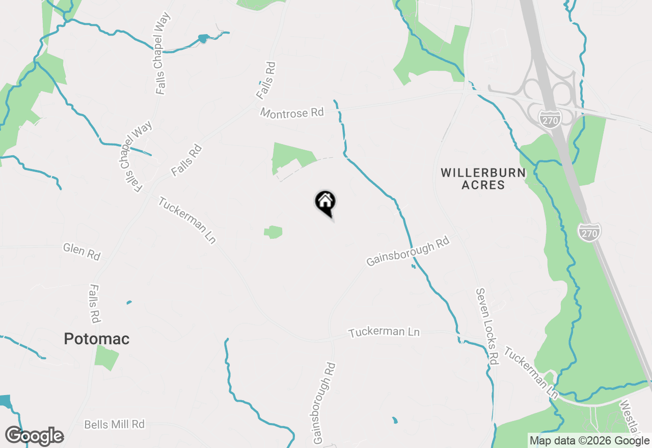 Map of 11708 Rosalinda Drive, Potomac, MD 20854