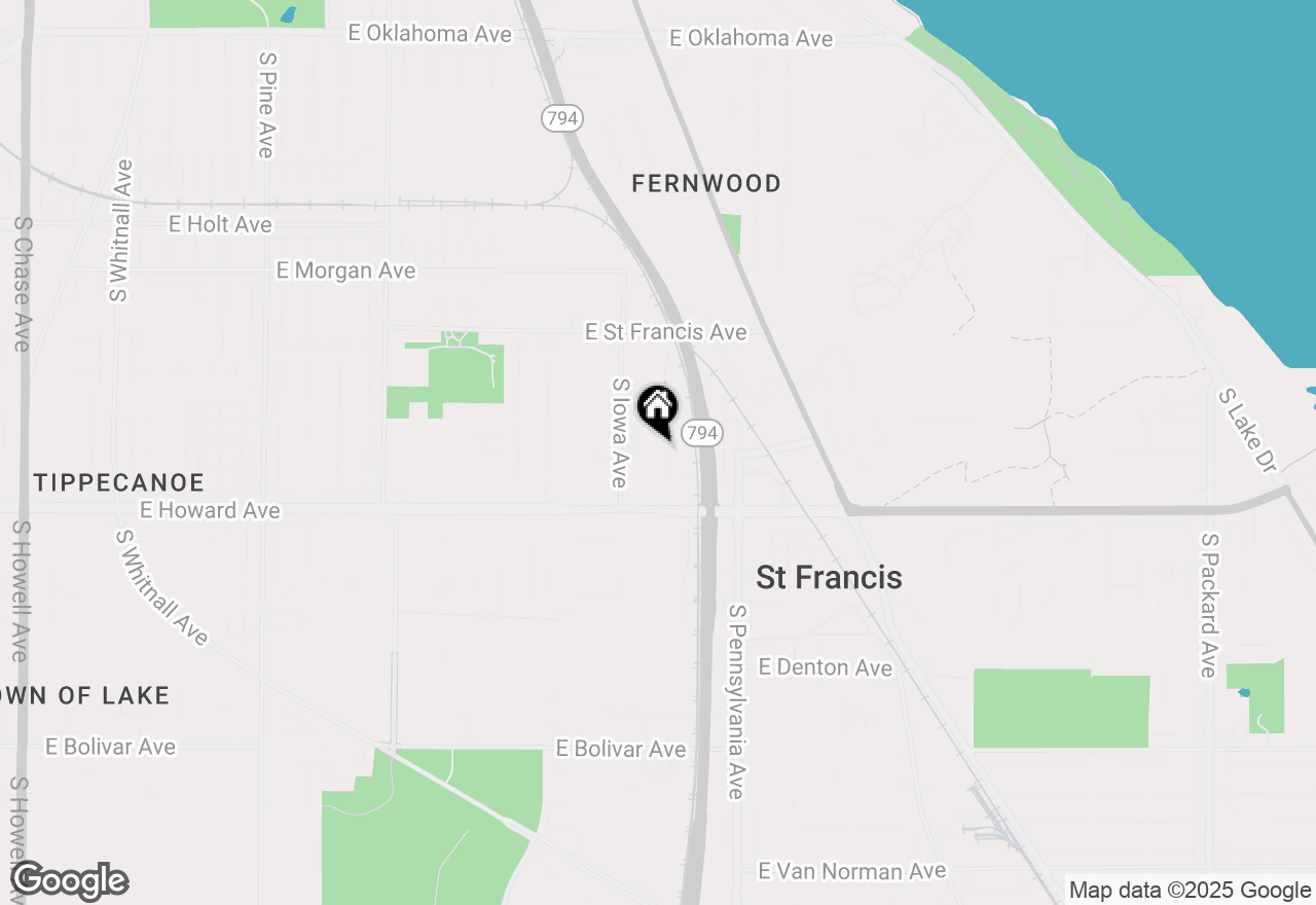 Map of 3784 S Rutland Ave, St. Francis, WI 53235