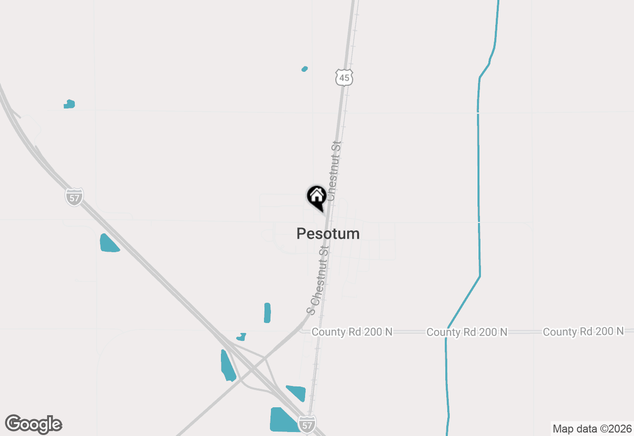Map of 105 W Adams Street, Pesotum, IL 61863