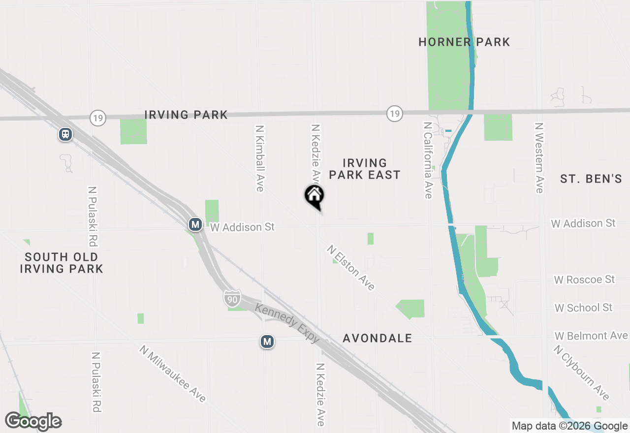 Map of 3616 N Kedzie Avenue #1, Chicago, IL 60618