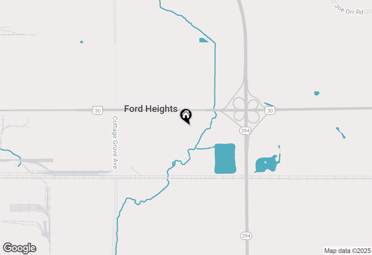 Map of 1407 E 15th Street, Ford Heights, IL 60411