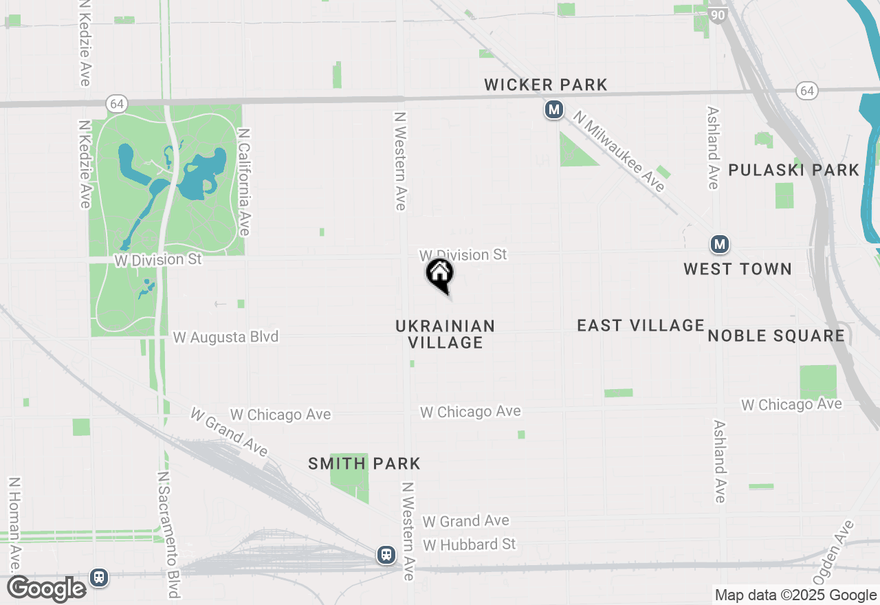 Map of 1048 N Oakley Boulevard #2, Chicago, IL 60622
