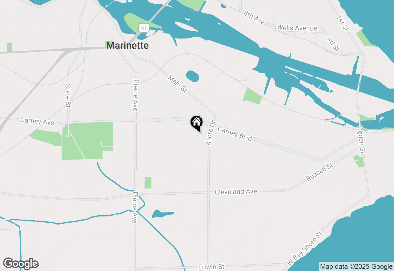 Map of 1139 Elizabeth Ave, Marinette, WI 54143