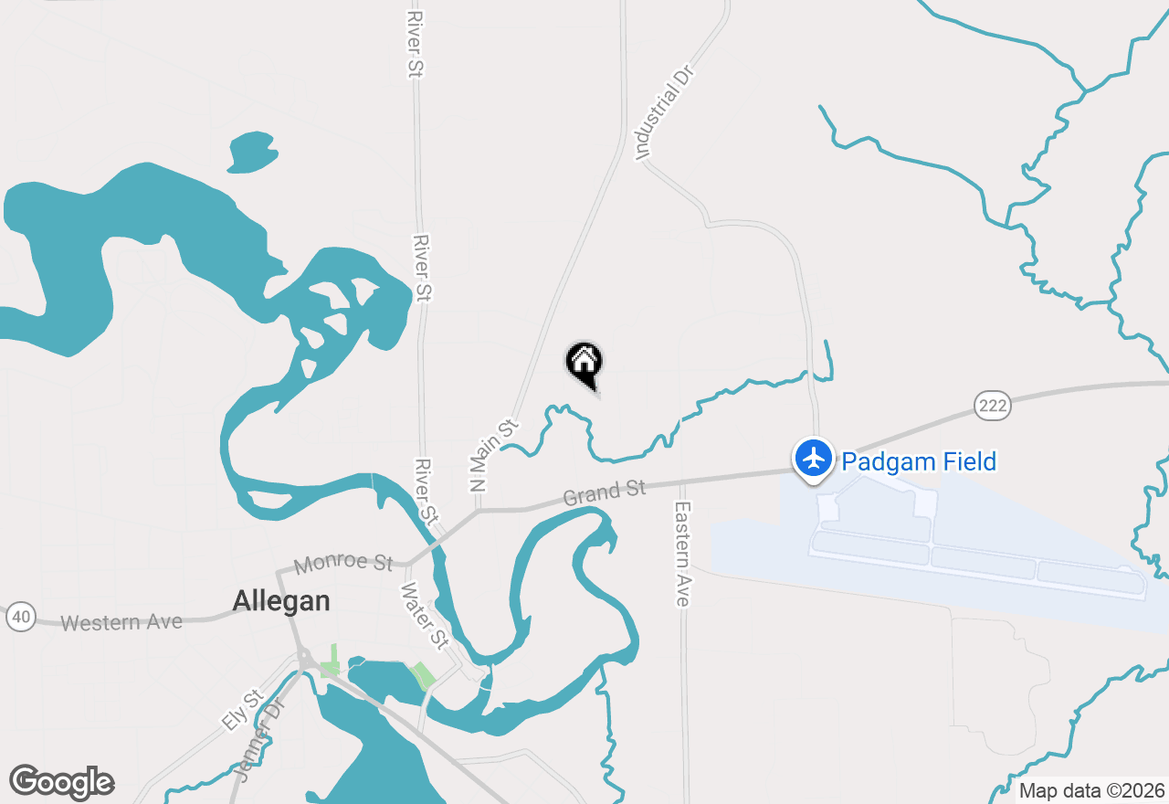 Map of 104 Glenn Street, Allegan, MI 49010