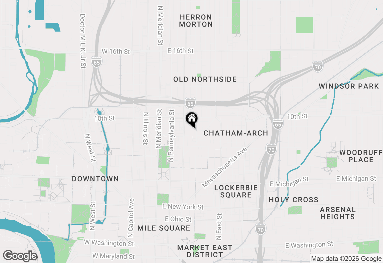 Map of 230 E 9th Street #302, Indianapolis, IN 46204