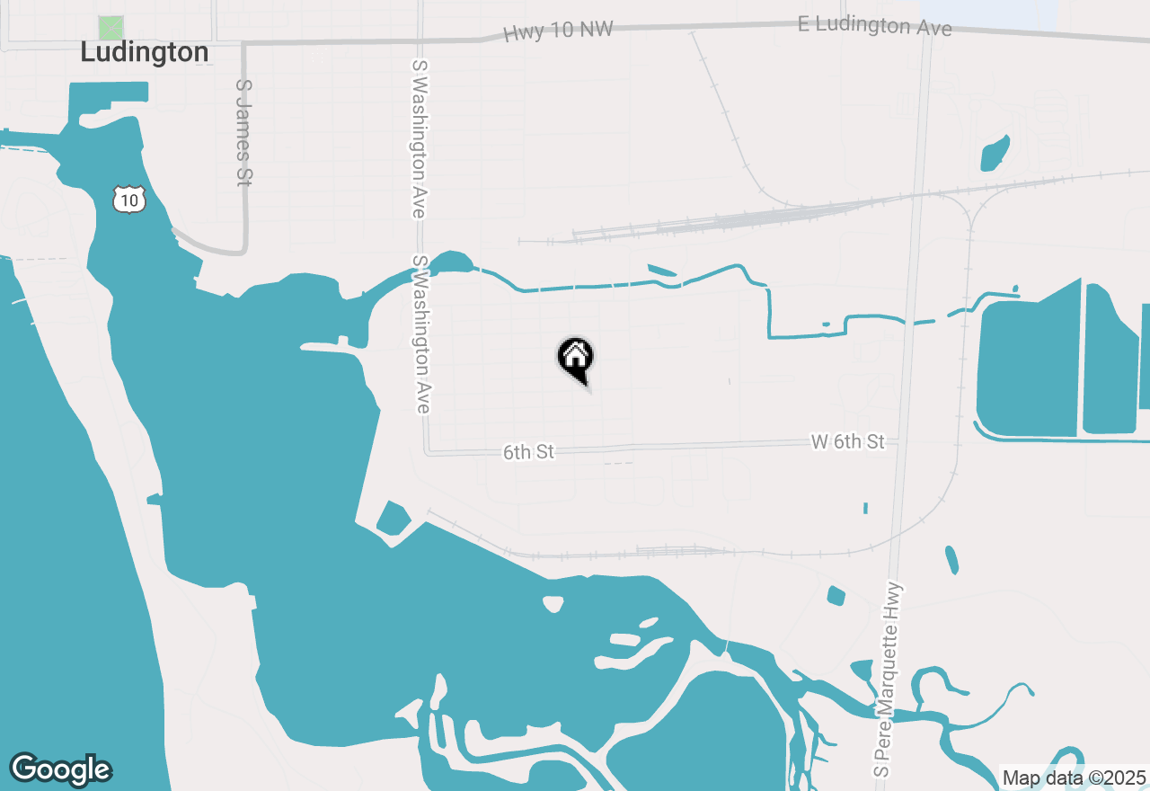 Map of 602 Fourth Street, Ludington, MI 49431