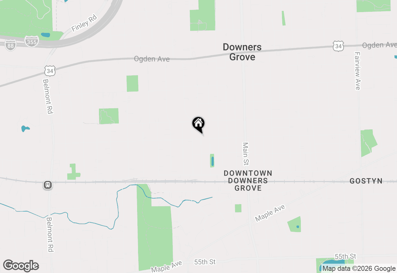 Map of 4744 Middaugh Avenue, Downers Grove, IL 60515