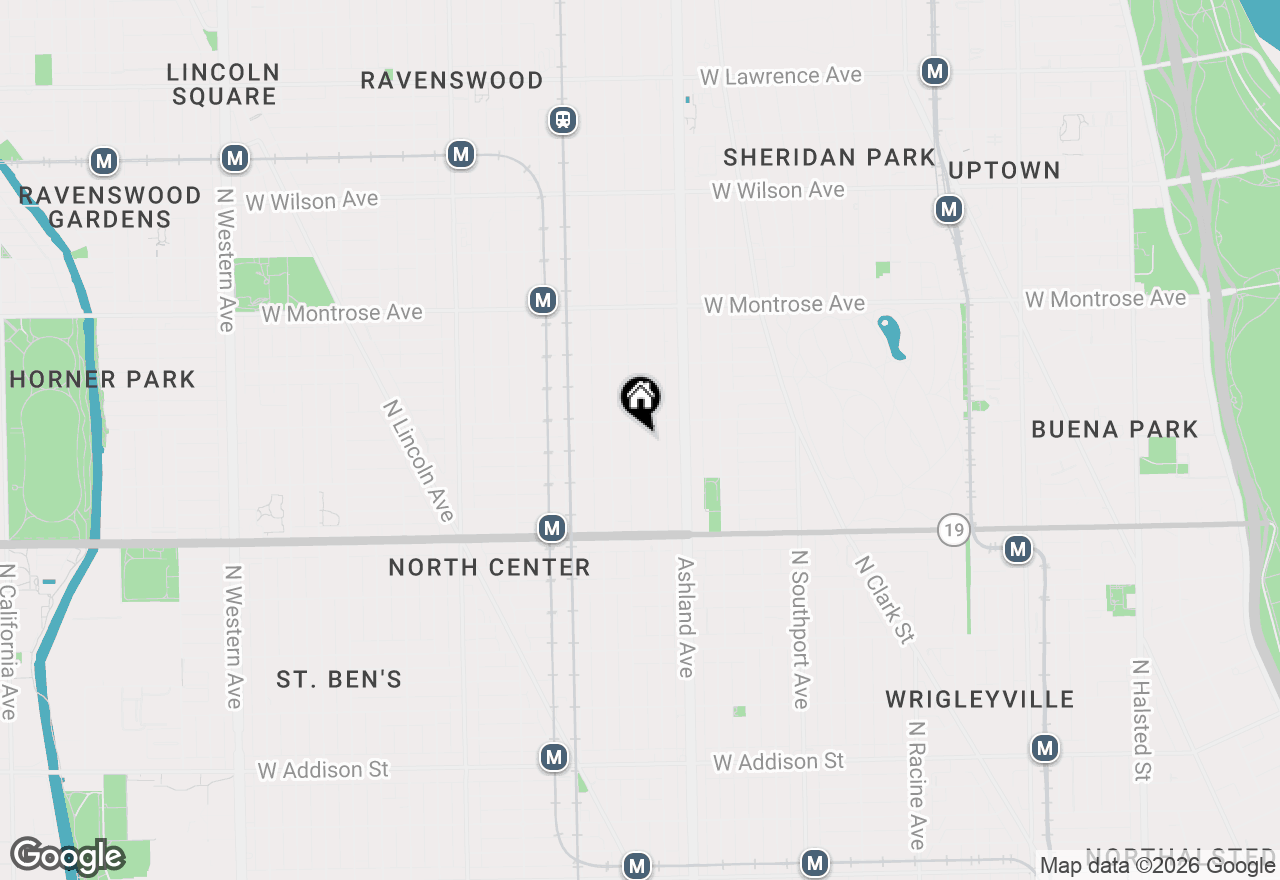 Map of 4138 N Paulina Street, Chicago, IL 60613