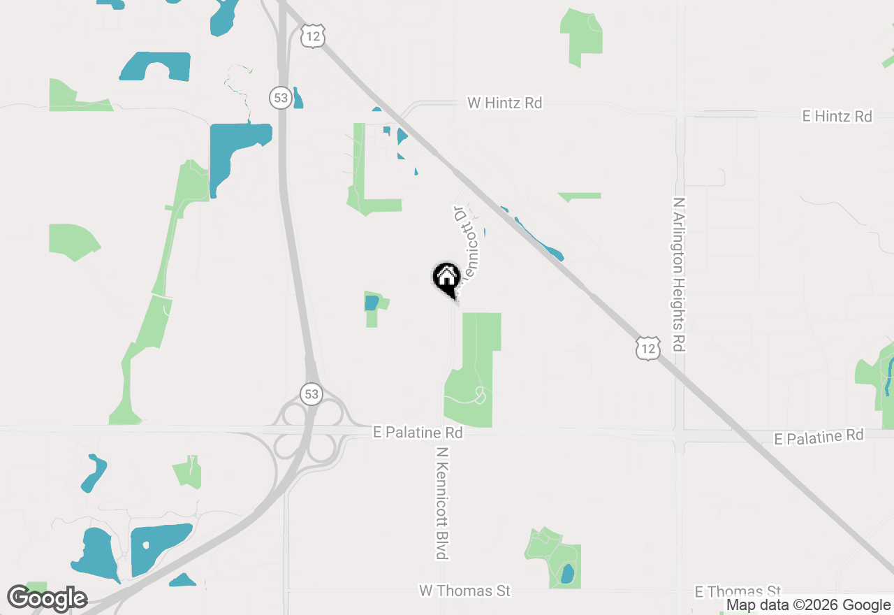 Map of 915 W Frontenac Drive, Arlington Heights, IL 60004