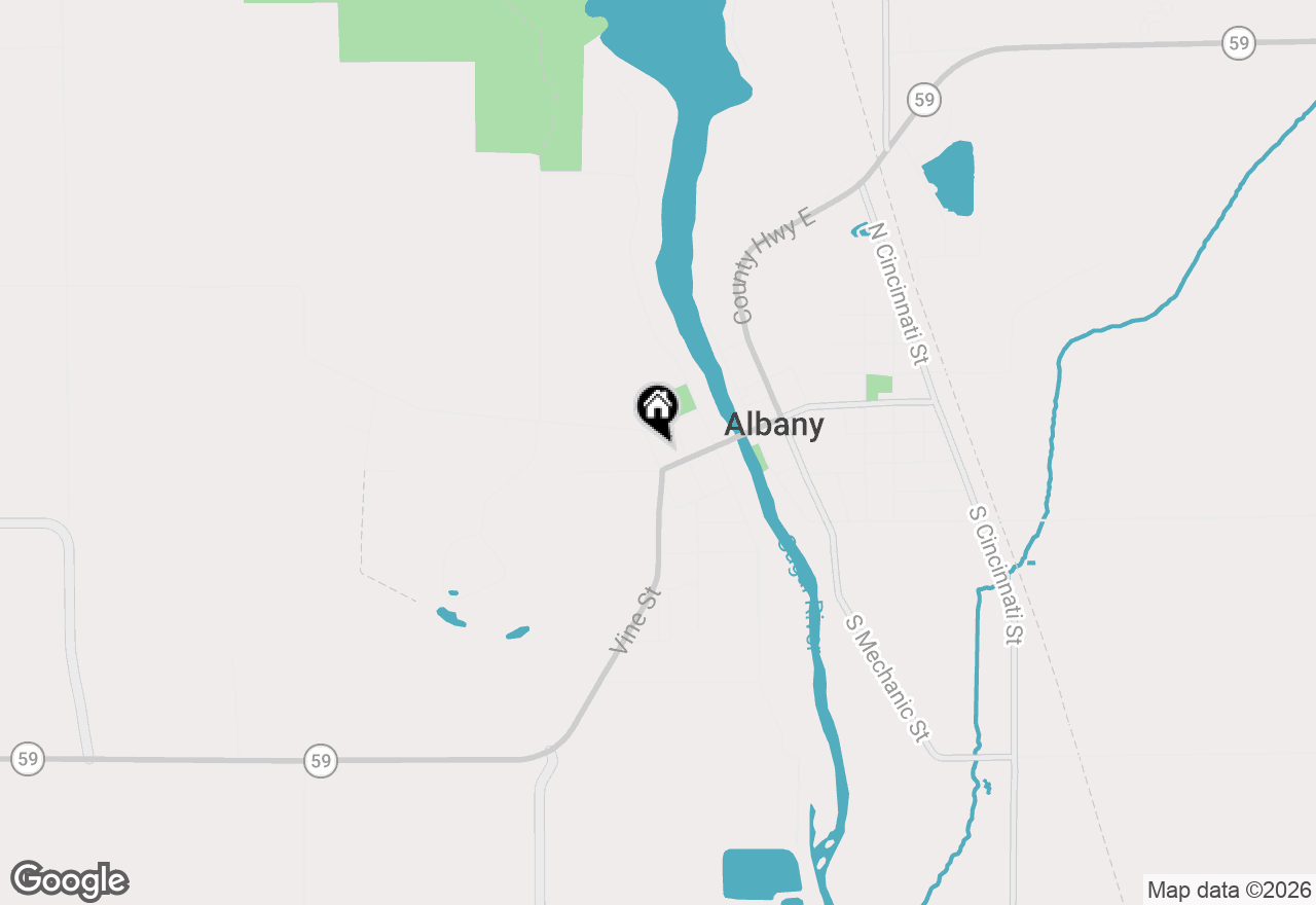 Map of 102 N Taylor Street, Albany, WI 53502