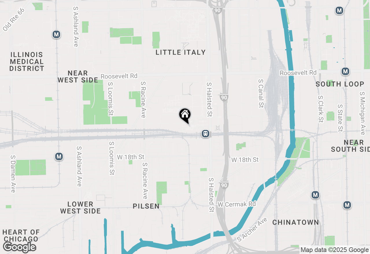 Map of 944 W 15th Place #3A, Chicago, IL 60608
